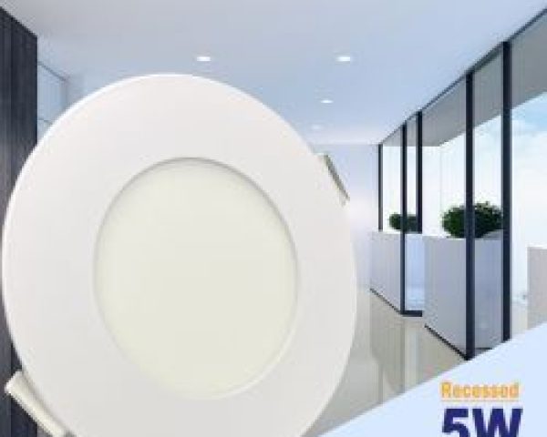 Brightex Led Recessed Panel Light Round 3" 5w 450 Lumens Cold White