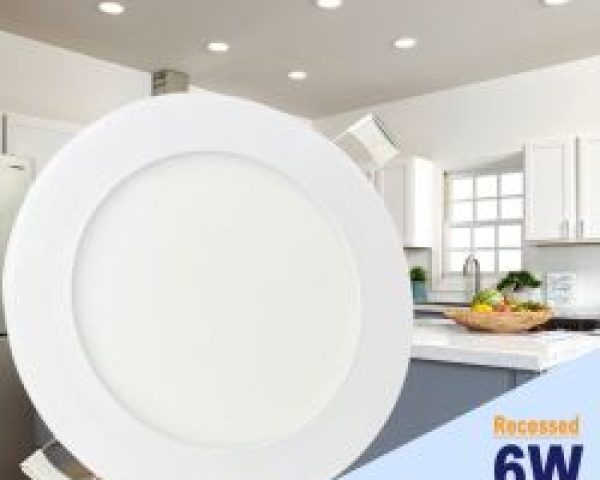 Brightex Led Recessed Panel Light Round 4" 6w 540 Lumens IP20 Cold White