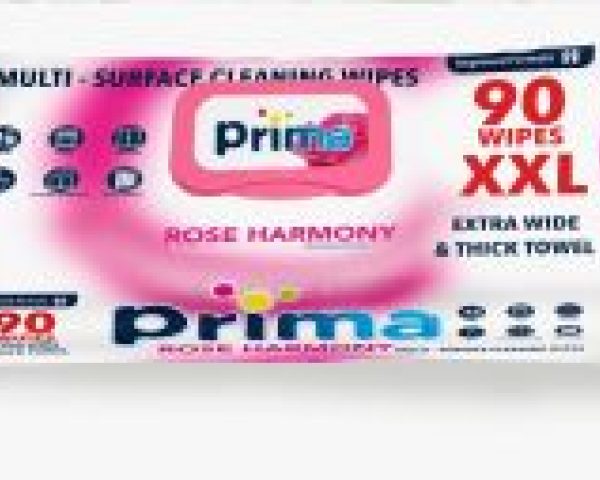 Prima Multi Surface Cleaning Wipes Rose Harmony 90 Pack - XXL
